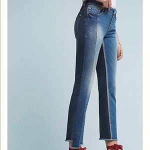 Anthropologie Pilcro Raw Hem Denim mid-rise sz 26